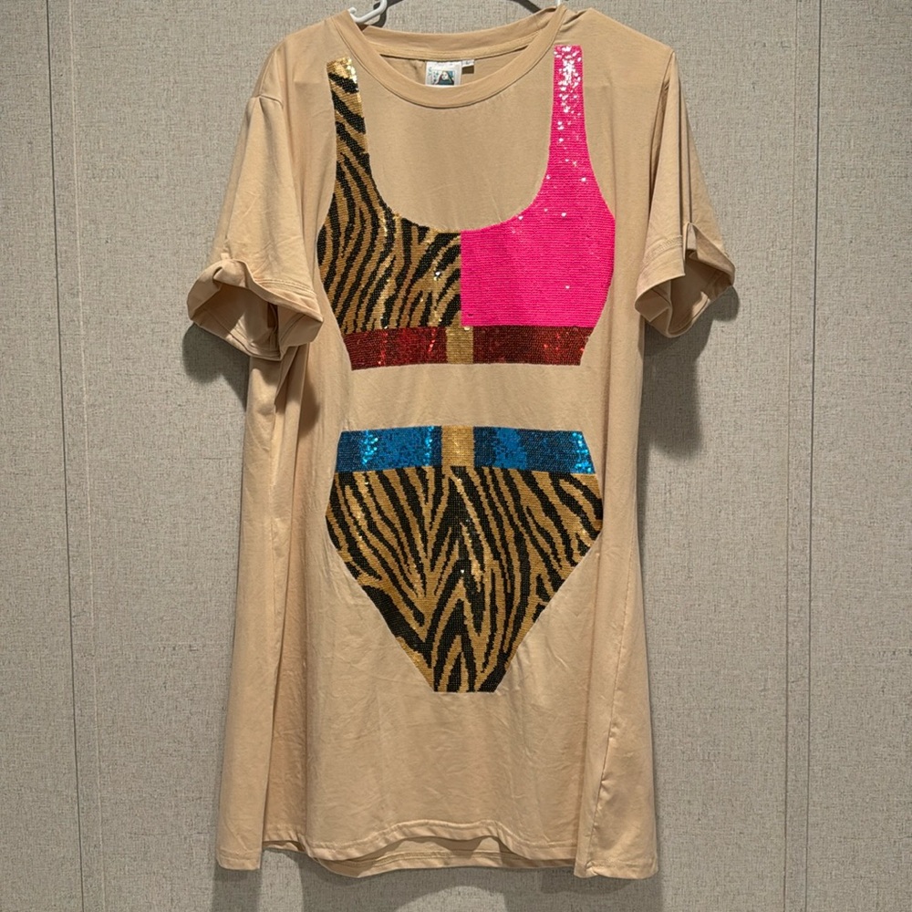 SIZE LARGE | Queen of Sparkle Bathing Suit Coverup